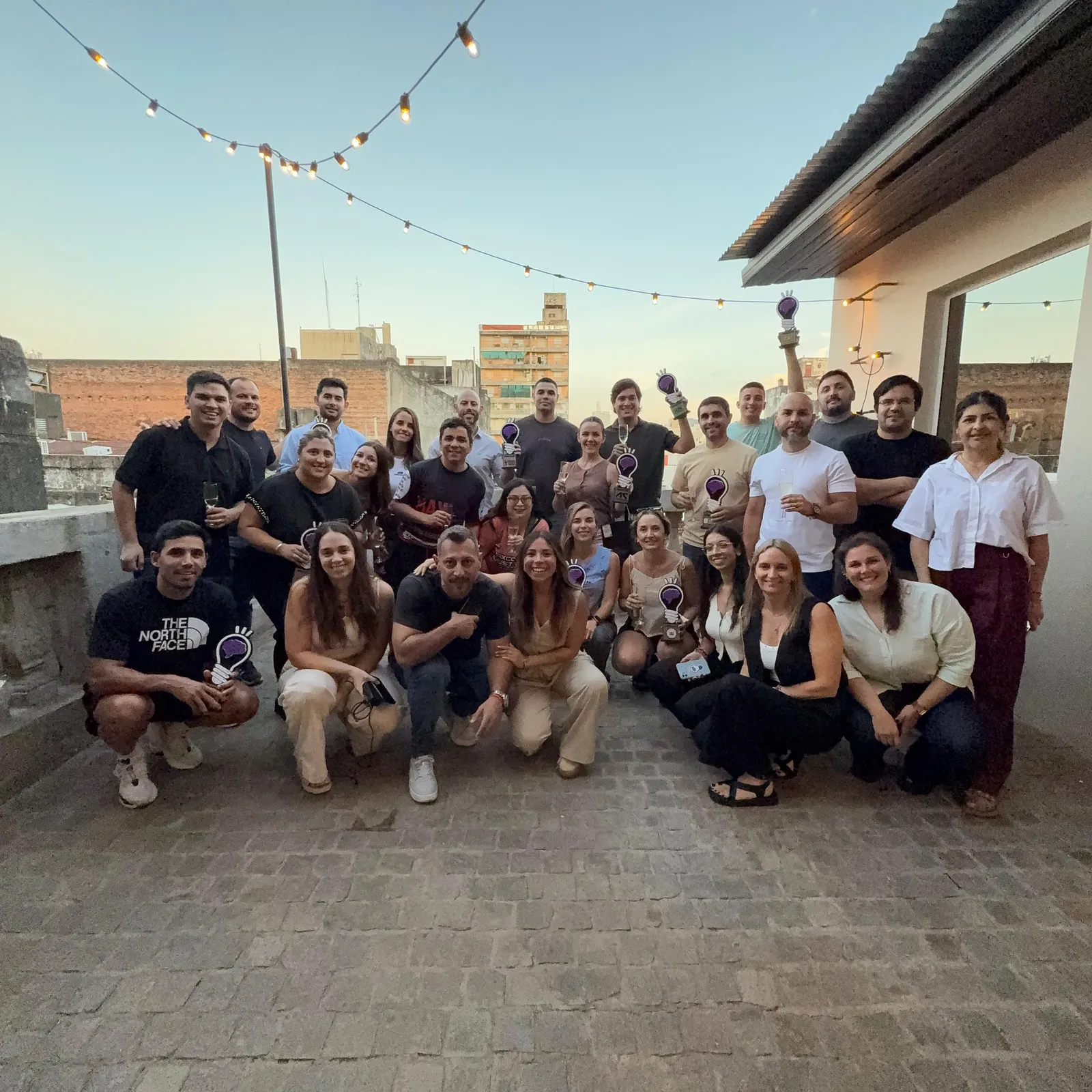 El equipo en rooftop